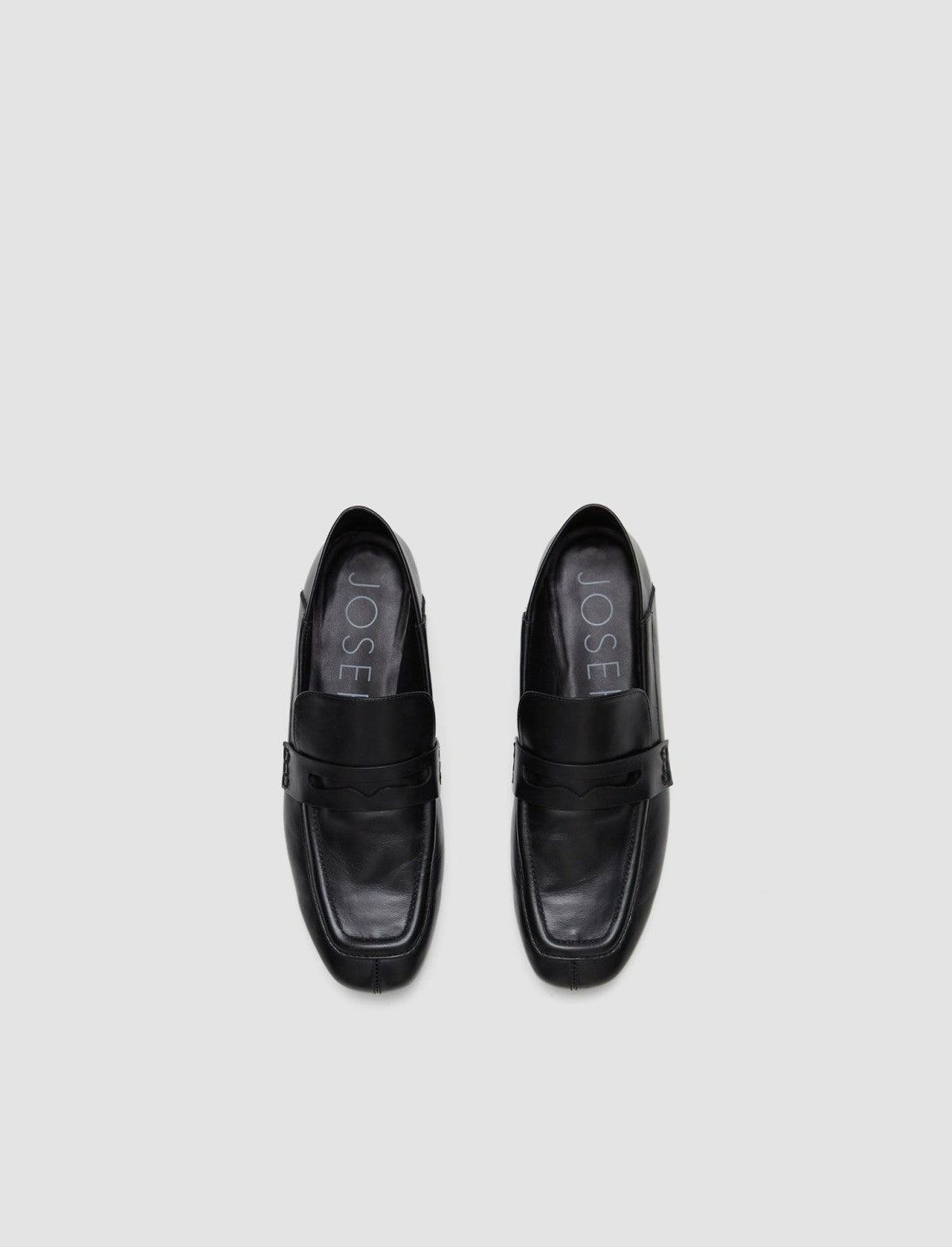 JOSEPH Fashion Women Leather Loafers Black