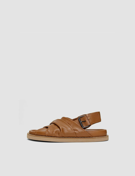 JOSEPH Fashion Women Leather Jazzy Strap Sandals Clay