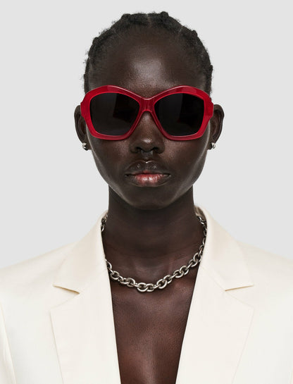 JOSEPH Fashion Women Round Sunglasses Crimson