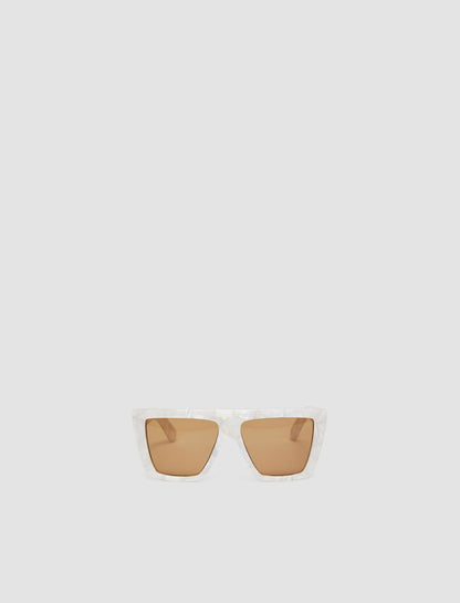 JOSEPH Fashion Women Square Sunglasses Oyster White