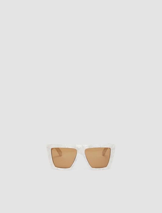 JOSEPH Fashion Women Square Sunglasses Oyster White