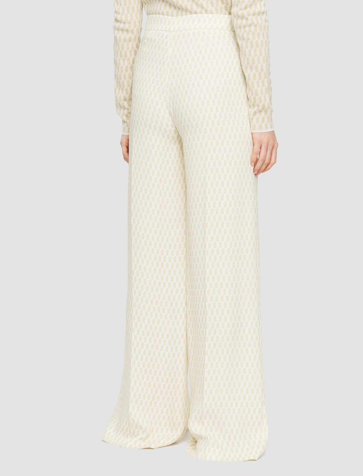 JOSEPH Fashion Women Alcove Print Alane Trousers Pale Olive/Ivory