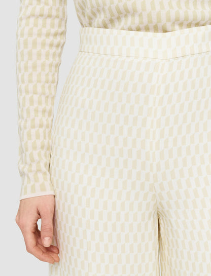 JOSEPH Fashion Women Alcove Print Alane Trousers Pale Olive/Ivory