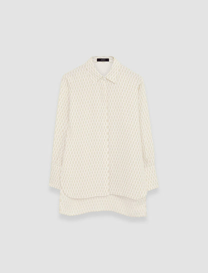 JOSEPH Fashion Women Alcove Print Bold Blouse Pale Olive/Ivory