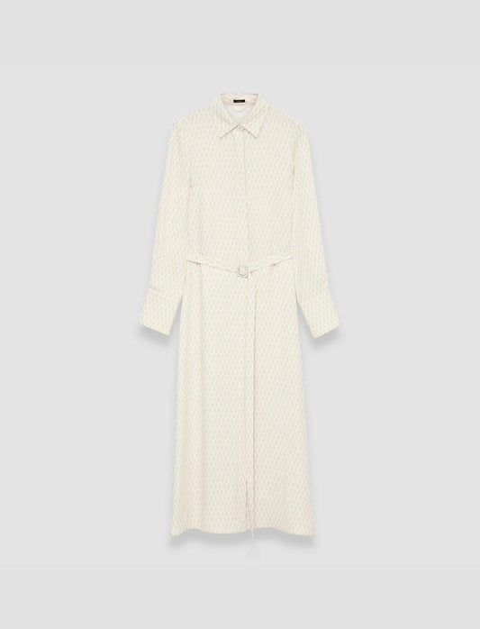 JOSEPH Fashion Women Alcove Print Dulac Dress Pale Olive/Ivory