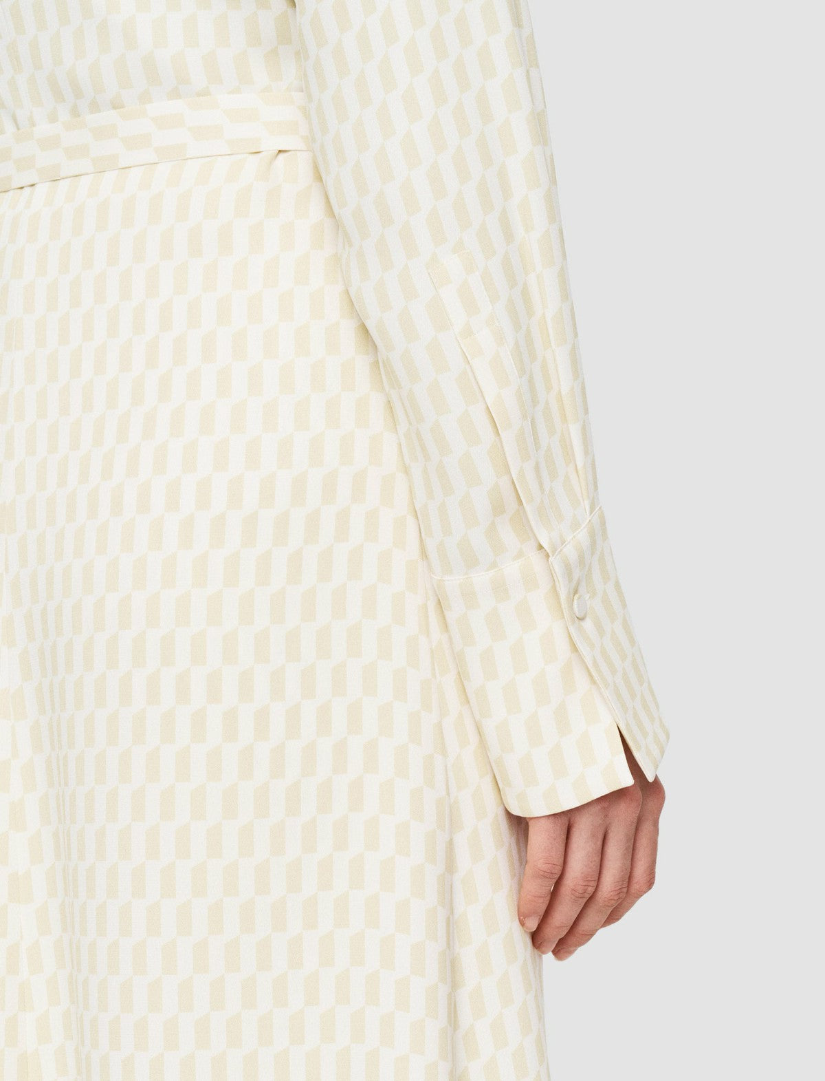 JOSEPH Fashion Women Alcove Print Dulac Dress Pale Olive/Ivory