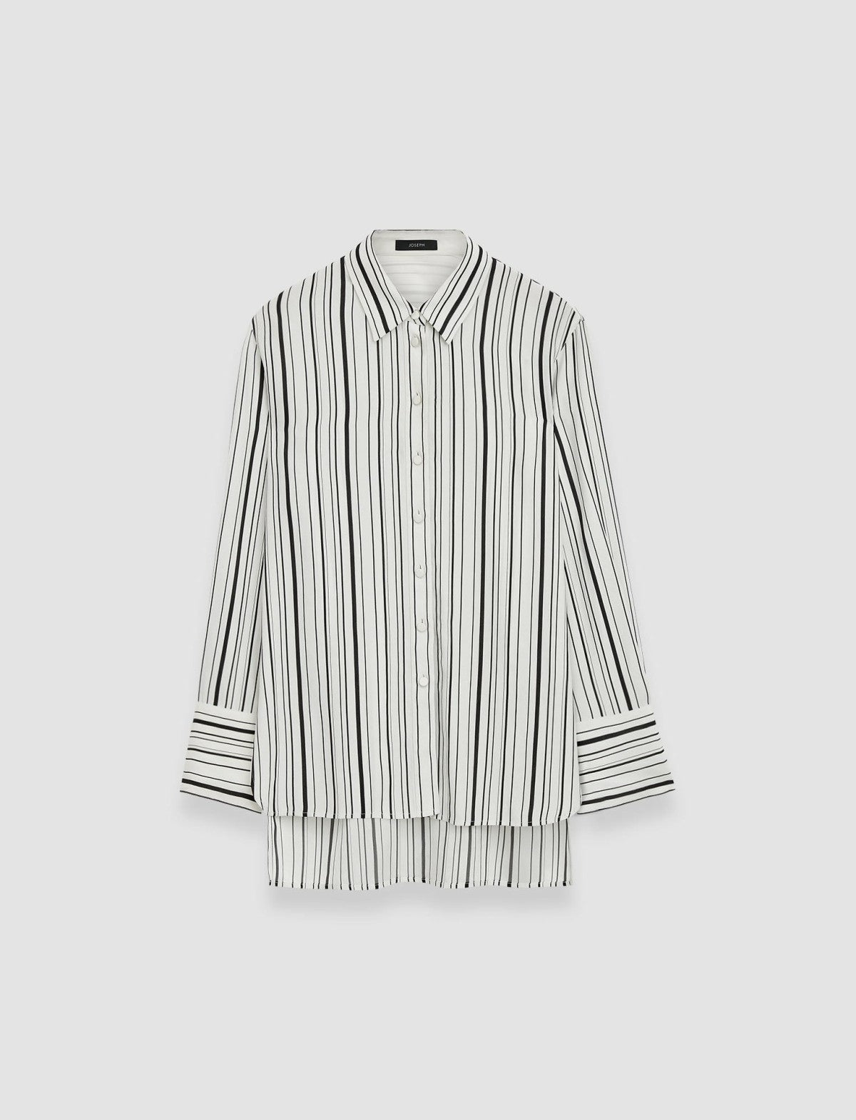JOSEPH Fashion Women Silk Animation Bold Blouse Oyster White/ Black