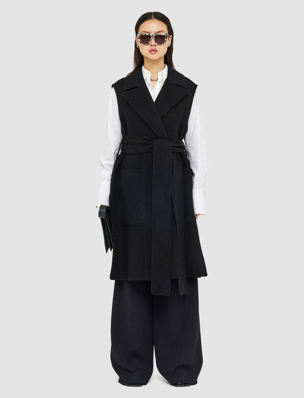 JOSEPH Fashion Women Double Face Cashmere Garance Jacket Black