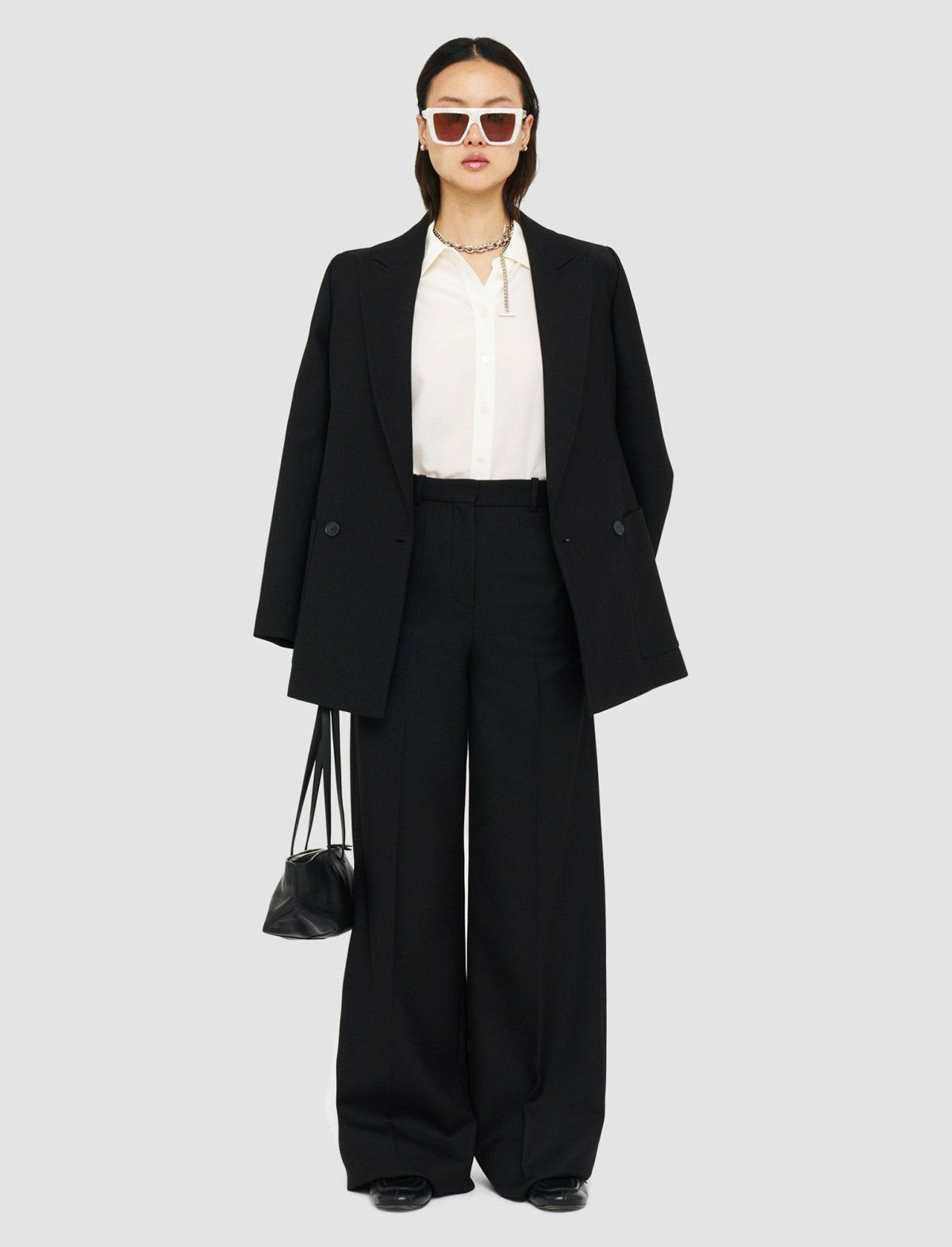JOSEPH Fashion Women Fluid Wool Alana Trousers Black