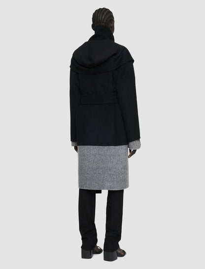 JOSEPH Fashion Women Aga Reversible Double Face Colourblock Coat Black/Grey