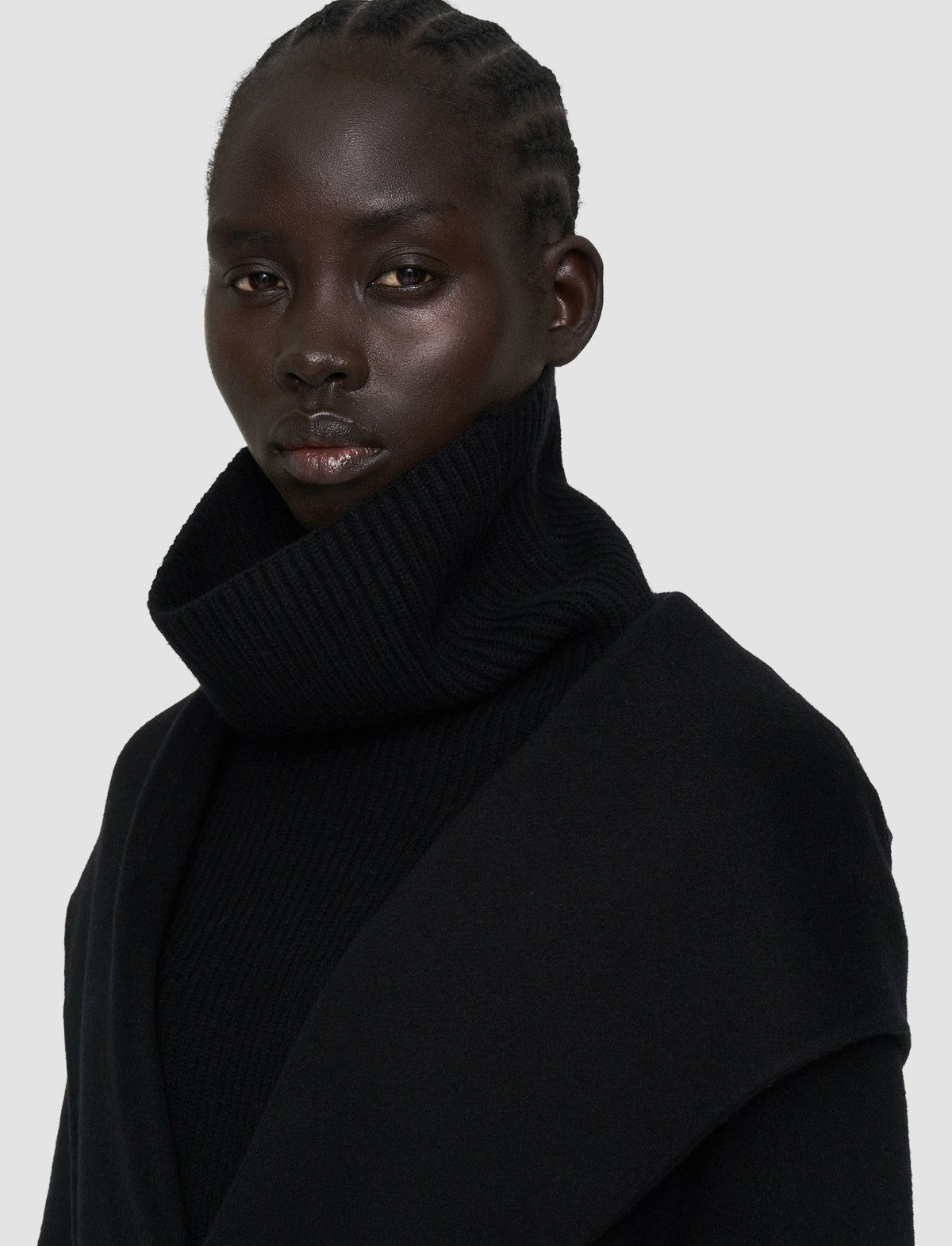 JOSEPH Fashion Women Aga Reversible Double Face Colourblock Coat Black/Grey