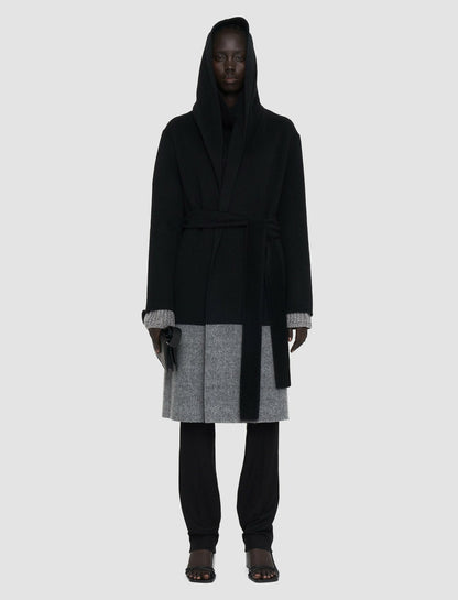 JOSEPH Fashion Women Aga Reversible Double Face Colourblock Coat Black/Grey