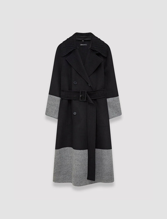 JOSEPH Fashion Women Merton Reversible Double Face Colourblock Coat Black/Grey