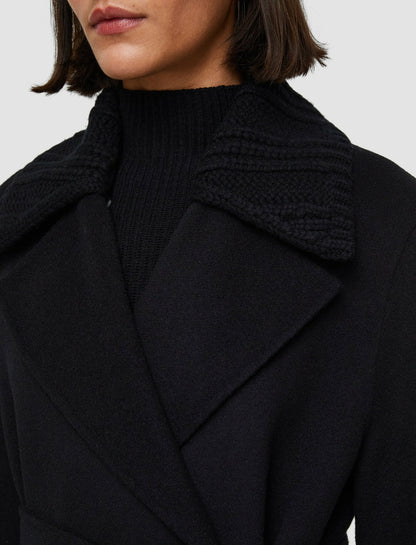JOSEPH Fashion Women Merton Reversible Double Face Colourblock Coat Black/Grey