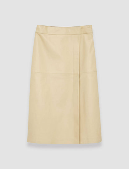 JOSEPH Fashion Women Nappa Leather Sèvres Skirt Safari