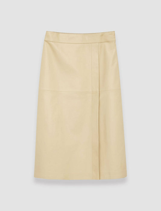 JOSEPH Fashion Women Nappa Leather Sèvres Skirt Safari