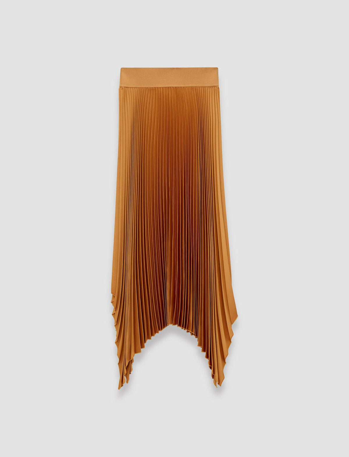 JOSEPH Fashion Women Ade Knit Weave Plissé Skirt Clay