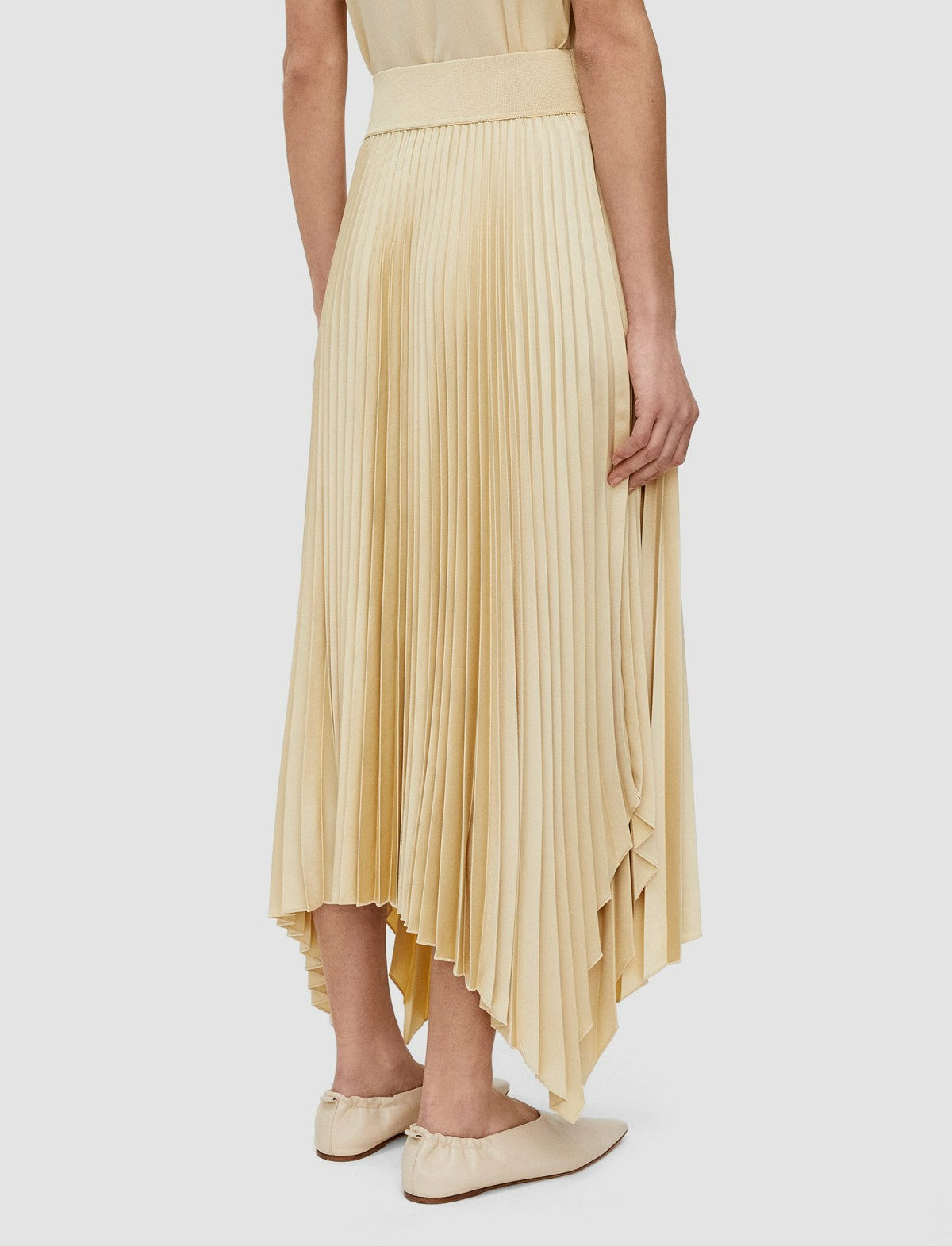 JOSEPH Fashion Women Ade Knit Weave Plissé Skirt Safari