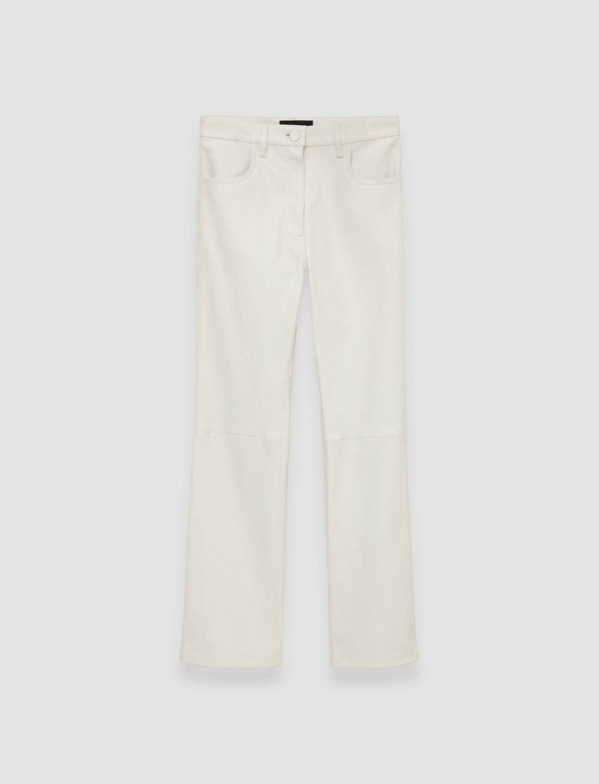 JOSEPH Fashion Women Duke Leather Stretch Trousers Oyster White