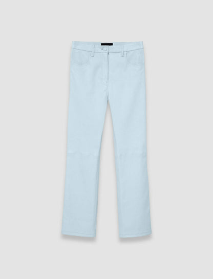 JOSEPH Fashion Women Duke Leather Stretch Trousers Arctic