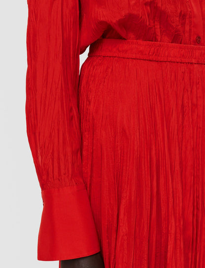 JOSEPH Fashion Women Sully Habotai Silk Skirt Crimson