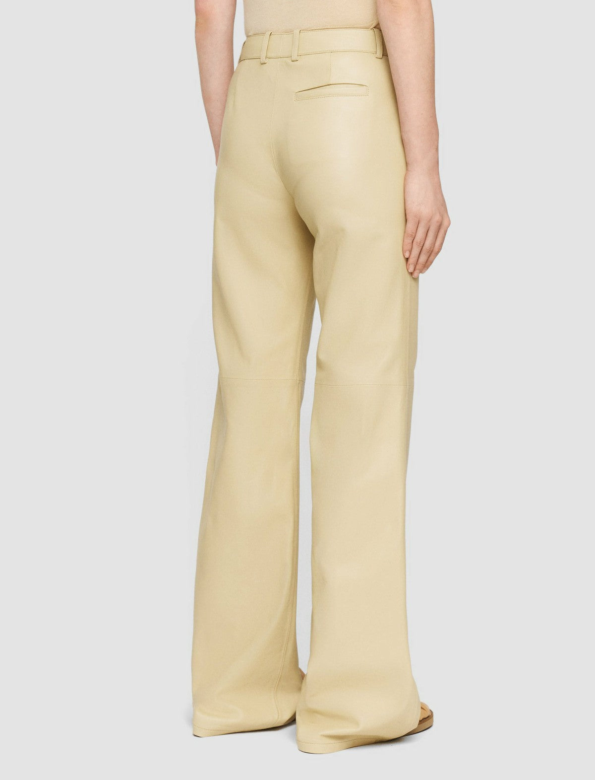JOSEPH Fashion Women Nappa Leather Tessier Trousers Safari