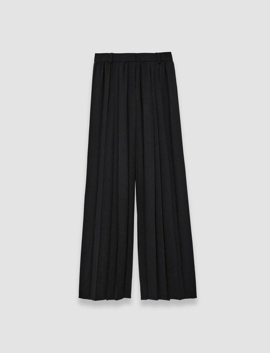 JOSEPH Fashion Women Tibre Airy Plissé Trousers Black