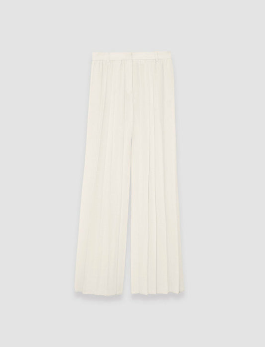 JOSEPH Fashion Women Tibre Airy Plissé Trousers Papyrus