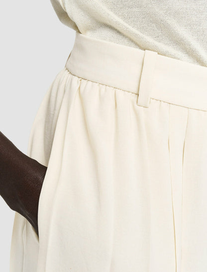 JOSEPH Fashion Women Tibre Airy Plissé Trousers Papyrus
