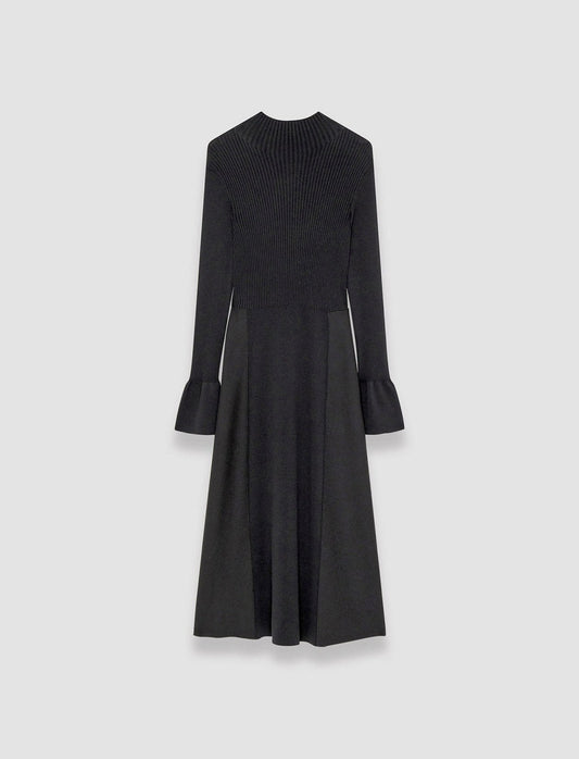 JOSEPH Fashion Women Mixed Media Duperre Dress Black