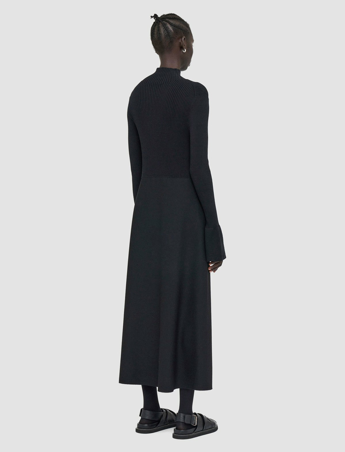 JOSEPH Fashion Women Mixed Media Duperre Dress Black