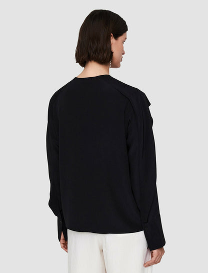 JOSEPH Fashion Women Silk Crepe de Chine Balard Blouse Black