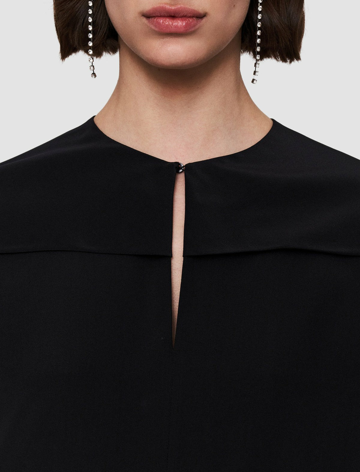 JOSEPH Fashion Women Silk Crepe de Chine Balard Blouse Black