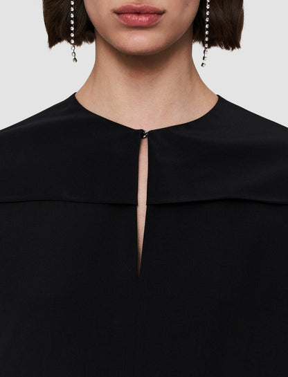 JOSEPH Fashion Women Silk Crepe de Chine Balard Blouse Black