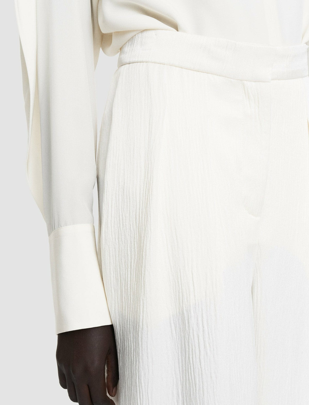 JOSEPH Fashion Women Silk Crepe de Chine Balard Blouse Ivory