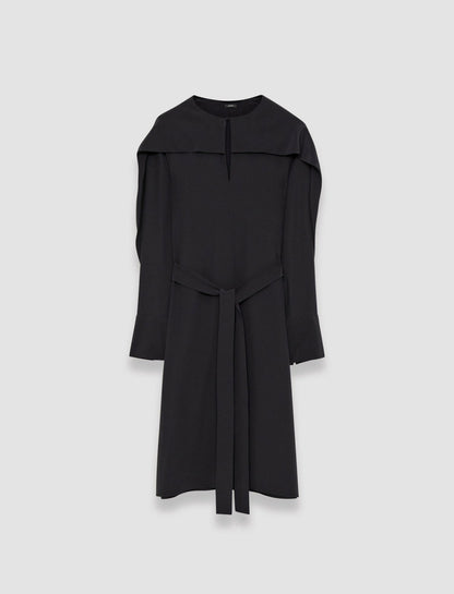 JOSEPH Fashion Women Silk Crepe de Chine Danville Dress Black