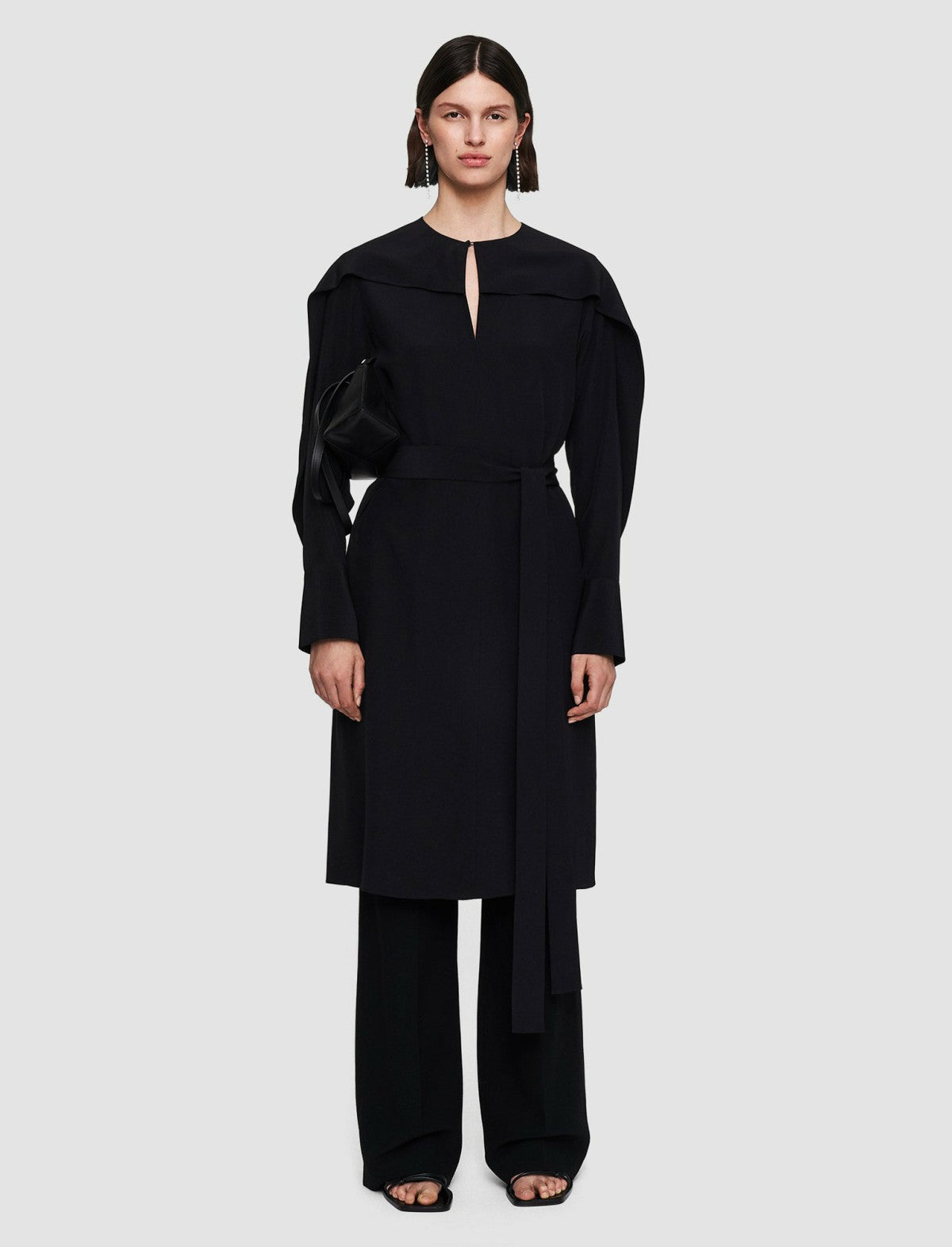 JOSEPH Fashion Women Silk Crepe de Chine Danville Dress Black