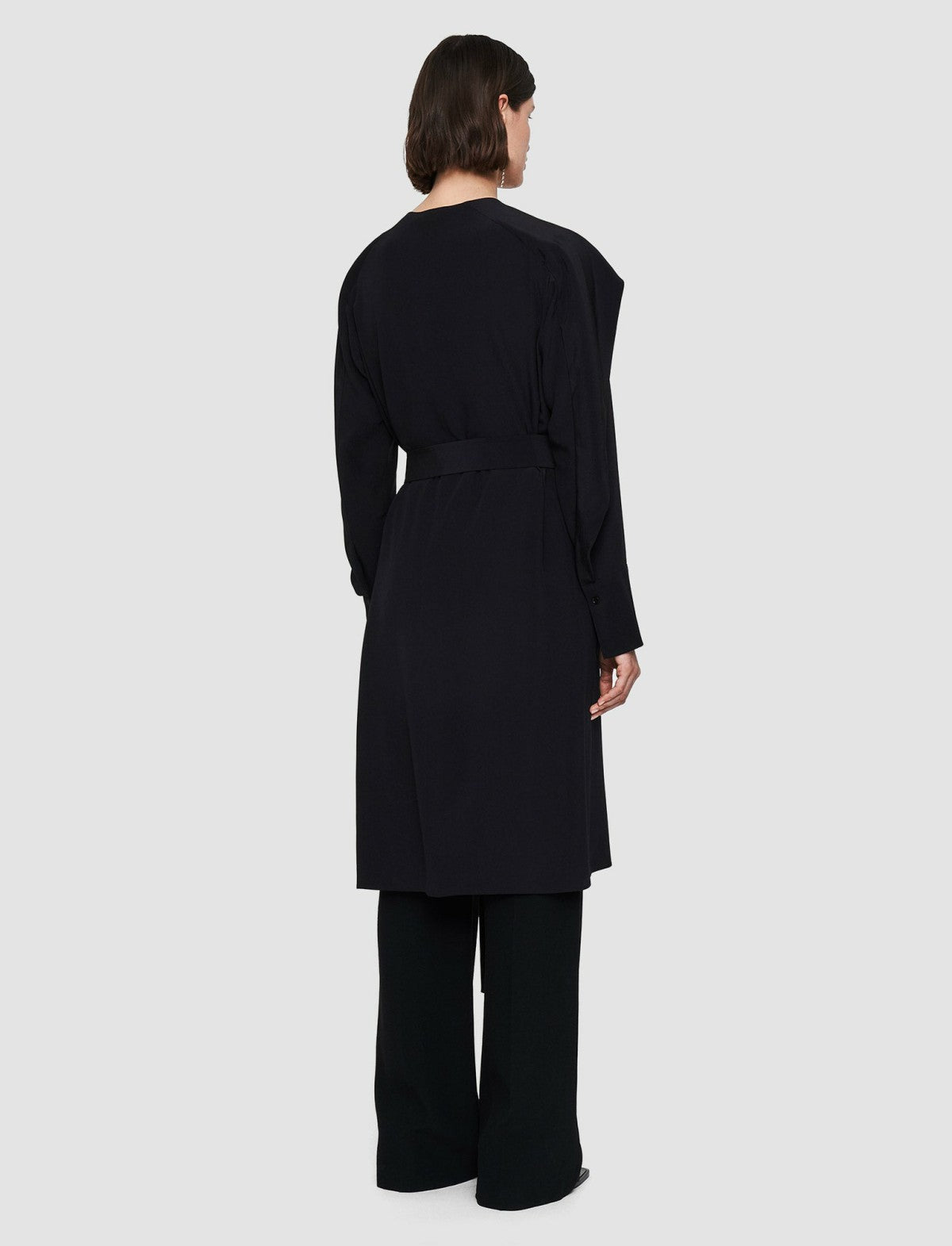 JOSEPH Fashion Women Silk Crepe de Chine Danville Dress Black