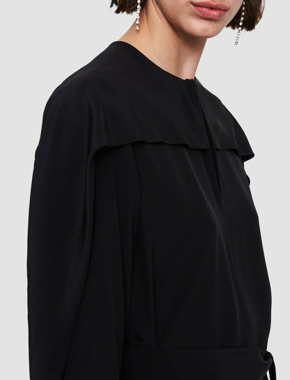 JOSEPH Fashion Women Silk Crepe de Chine Danville Dress Black