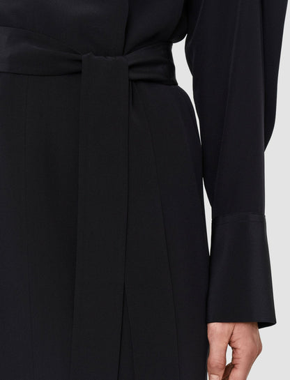 JOSEPH Fashion Women Silk Crepe de Chine Danville Dress Black