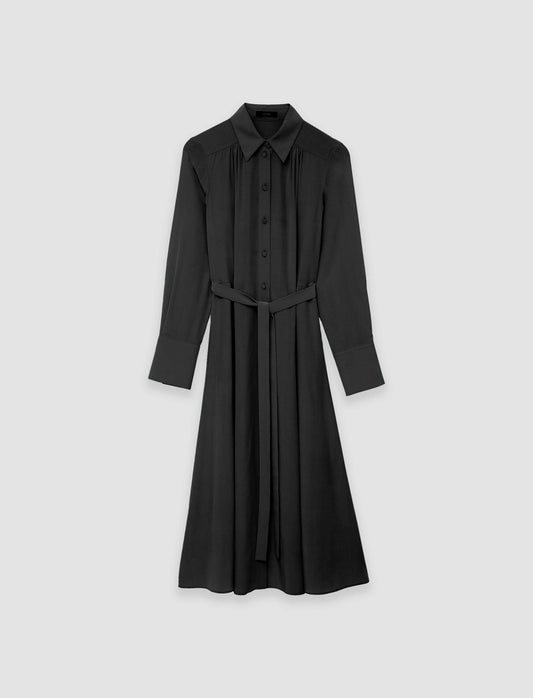 JOSEPH Fashion Women Silk Crepe de Chine Diane Dress Black