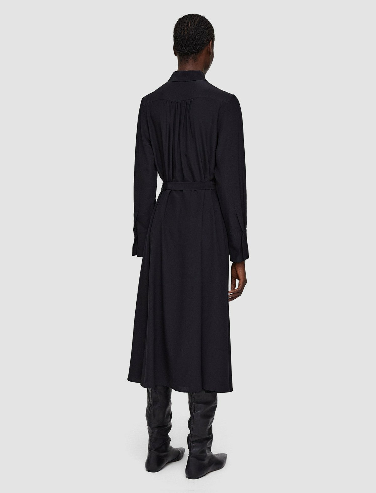 JOSEPH Fashion Women Silk Crepe de Chine Diane Dress Black