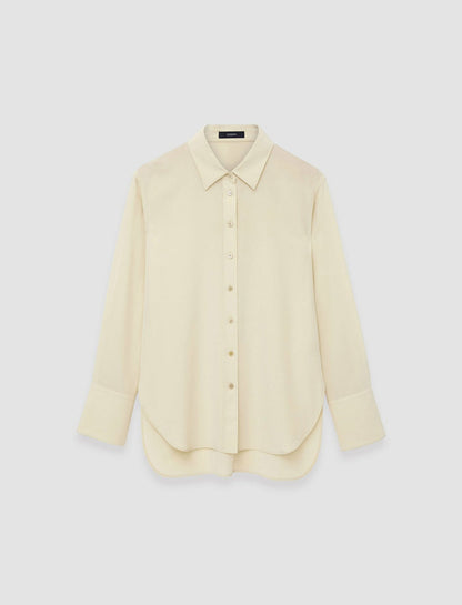 JOSEPH Fashion Women Joe Silk Crepe de Chine Blouse Pale Olive