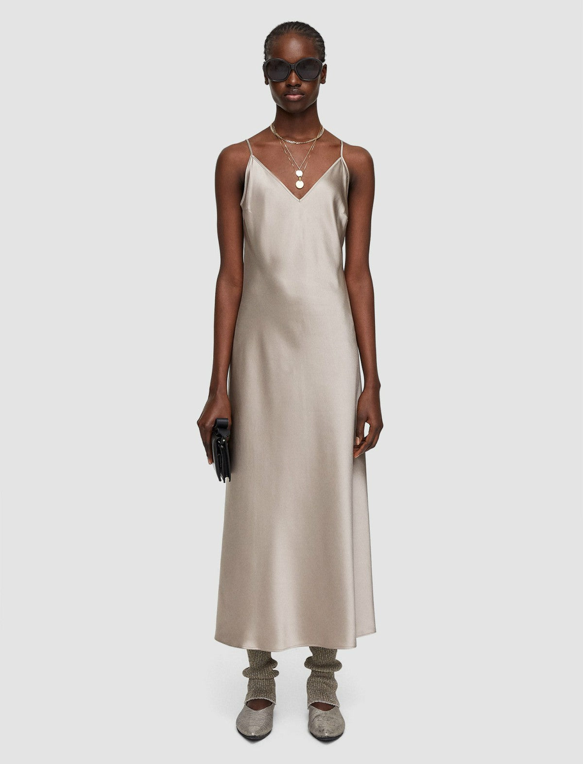 JOSEPH Fashion Women Silk Satin Clea Dress Spark
