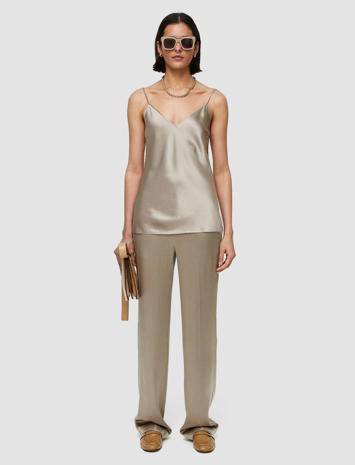 JOSEPH Fashion Women Clea Silk Satin Camisole Spark