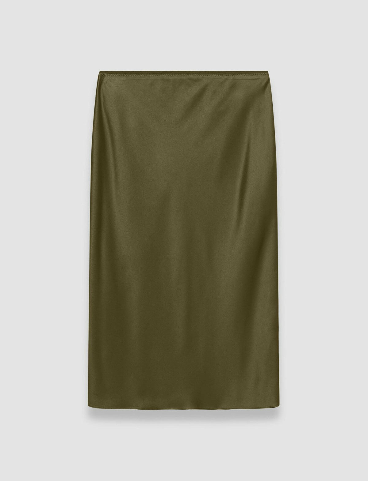 JOSEPH Fashion Women Isaak Silk Satin Skirt Dark Olive