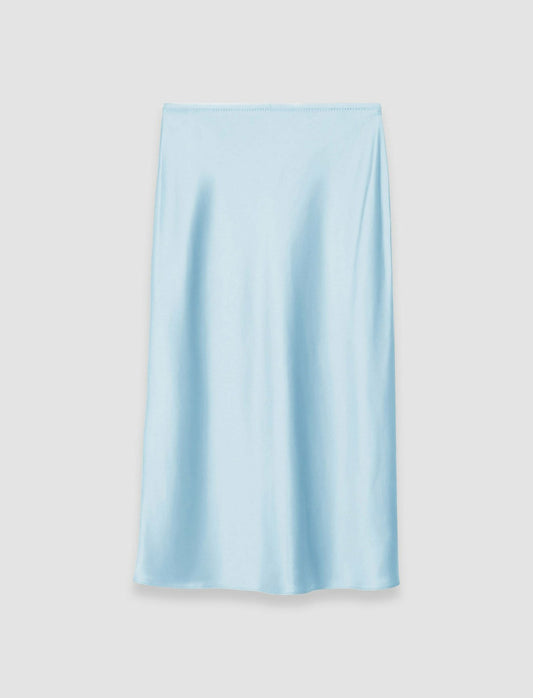 JOSEPH Fashion Women Isaak Silk Satin Skirt Arctic