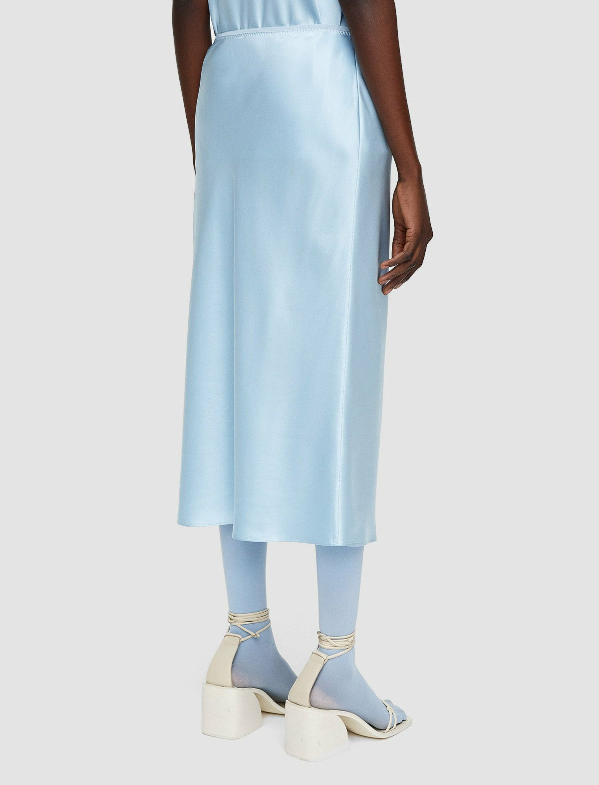 JOSEPH Fashion Women Isaak Silk Satin Skirt Arctic