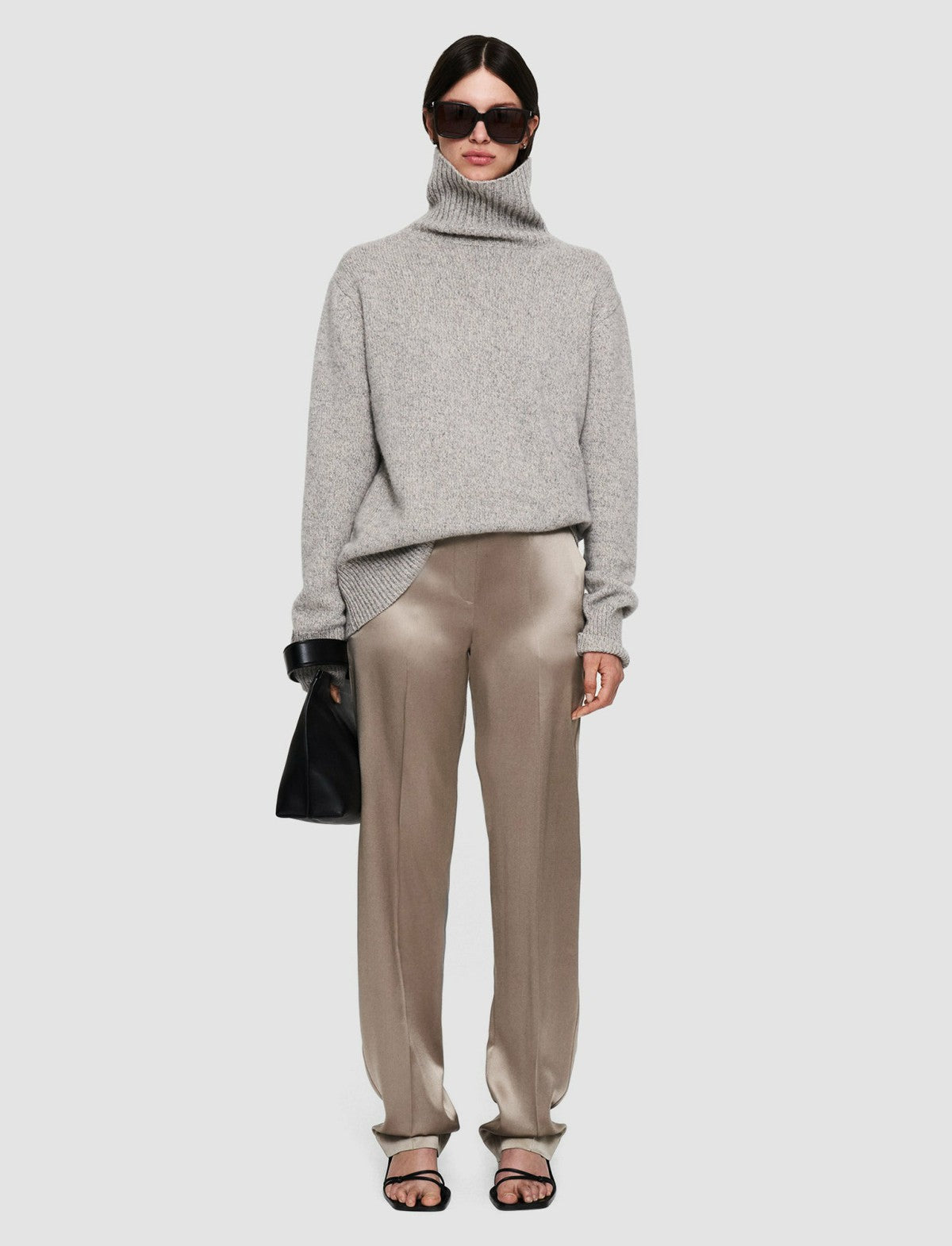 JOSEPH Fashion Women Tova Silk Satin Trousers Spark