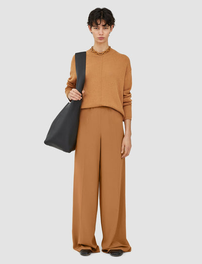 JOSEPH Fashion Women Hulin Crepe de Soie Silk Trousers Clay